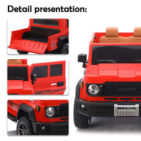 Mobil Mainan Anak Listrik 4 Roda Plastik Dual Motor 550, 2 Kursi dengan Remote Control 2.4g, Mobil Off-road untuk Anak