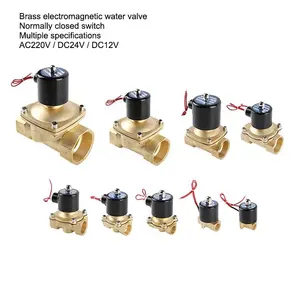 12v/24v 2 Way Brass Solenoid Valve 220v 1inch 1.2inch 3/4inch Brass Material Stainless Steel For Gas For Water