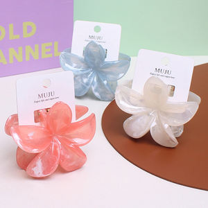 <span class=keywords><strong>Pl</strong></span> 8.5Cm Bloem Haarclip Grote Multi-Volume Clip Haaraccessoires Moire Back Head Plumeria Haarclip - Product Image 3