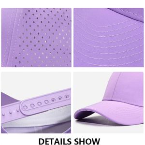 Wholesale Unisex <b>Sun</b> Protection Laser Drilling <b>Hat</b> Custom Embroidery logo Breathable Waterproof Baseball Cap Quick Dry - Product Image 3