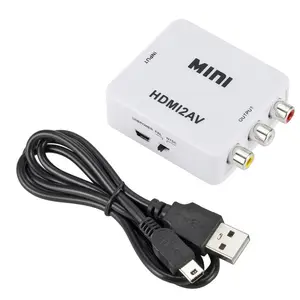 Wholesales HD वीडियो कनवर्टर मिनी आकार 1080P HDMI2AV HDMI ए वी वीडियो आरसीए वीडियो convertidor hdmi करने के लिए एडाप्टर HDMI करने के लिए एक आरसीए