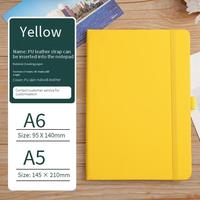 Carnet A6 en cuir, portable, idéal pour les affaires et l'école, cahiers à couverture rigide économiques avec reliure cousue pour étudiants
