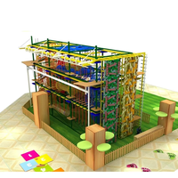 Parcours de cordes certifié CE UL SGS ASTM, sur mesure, 3 niveaux, haute et basse intensité, équipement d'aventure et d'obstacles intérieur/extérieur pour enfants et adultes