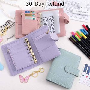 Agenda Yihe Best Seller A7 con Anillas, Cubierta de Cuero Saffiano Epi, Planificador, Sistema de Organización de Dinero con Sobres para Efectivo, Espiral - Product Image 6