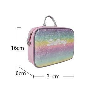 RPET student sequin embroidery <b>bag</b> small square handbag letter printed crossbody shoulder <b>message</b> <b>bag</b> girls - Product Image 2