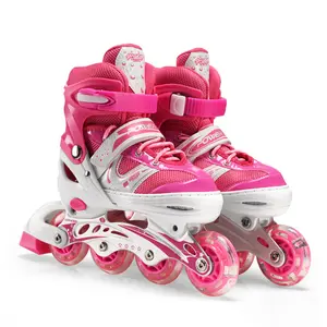 Inline Knipperende Rolschaatsen Schoenen Met Beschermende Gear Vloeren Groothandel Verdikte Beugel Afneembare Rolschaatsen Voor Kinderen