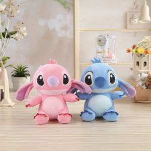 Dikişler Anime 20cm mavi pembe karikatür karakter dolması peluş oyuncak kids 'favori pamuk kumaş hayvan çanta anahtarlıklar için ücretsiz - Product Image 5