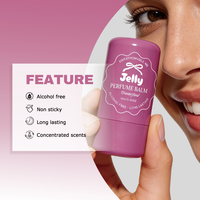 Bâton de parfum solide hydratant 10g à texture gelée, parfum longue durée fruité floral vanille, étiquette personnalisée