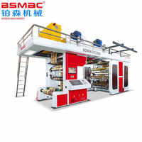 Machine d'impression flexographique satellite à grand rouleau à centre CI 8 couleurs pour sac en plastique sac à couches pour bébé