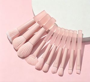 10 piezas de brochas de maquillaje de color rosa con diferentes funciones y cerdas suaves, mangos de brocha exquisitos y duraderos - Product Image 1