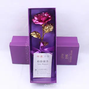 Лучшие продажи товаров розовое золото подарочная коробка золотой цветок 24k