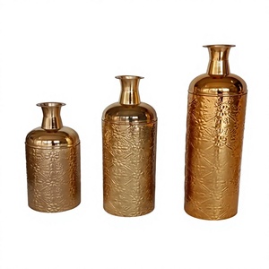 Modern Stainless Steel Floor Vase Tall Decorative Metal Flower Vase for Living Room Bedroom Entryway Office Wedding <b>Home</b> Decor - Product Image 4