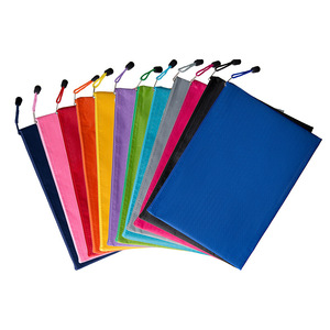 A4 Oxford Cloth <b>Document</b> Bag Waterproof Zippered <b>File</b> Storage Pouch Office Use 13 Inches Unisex Multi Color - Product Image 4