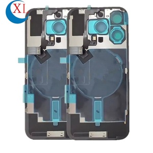 Pièces de réparation de téléphone portable Couvercle en verre de porte de batterie arrière avec câble flexible de lampe de poche NFC pour étui iPhone 16 Pro avec objectif de caméra - Product Image 1