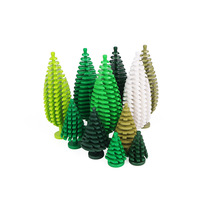 Blocs de construction en plastique pour l'aménagement urbain, accessoires de végétalisation, modèle d'arbre de pin à assembler, jouet