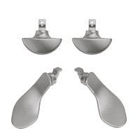 4 pièces par ensemble palettes arrière en acier inoxydable en métal pour PS5 Edge Controller Interchangeable DIY Back Button