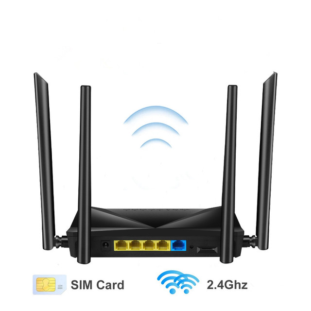 4g Mobile Wifi Router OPENWRT 5-Port Design and up to 300Mbps Speed 4G Router  with Sim Card Slot  for European Countries
