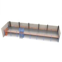 Mezzanine en acier robuste pour optimiser l'espace de stockage en entrepôt, mezzanine à structure portée par des rayonnages pour le stockage en usine, plateforme surélevée en acier