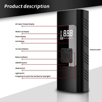 Tragbare 150psi 20l/min Metall Elektrische tragbare Reifen füller Mini Dc 12V Autoreifen füller Luft kompressor pumpe Mit LED