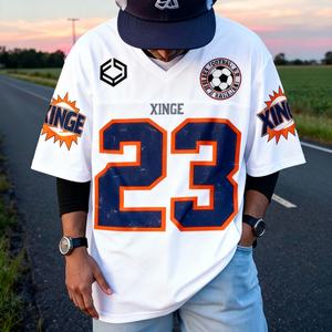 เสื้อฟุตบอลแบบมีโลโก้ทีมพิมพ์ลายตามสั่ง ชุดแข่งขันปี 2026 สำหรับแฟนบอล/นักเตะ  ชุดทีมสโมสรฟุตบอล เสื้อยืดทรงบ็อกซี่ผ้าตาข่ายแบบยูนิเซ็กซ์ - Product Image 3