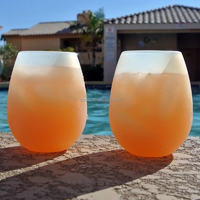 Gobelet à vin en silicone anti-chute personnalisé de Noël, verres de voyage en plein air pour whisky, verre pour enfants, autres boissons