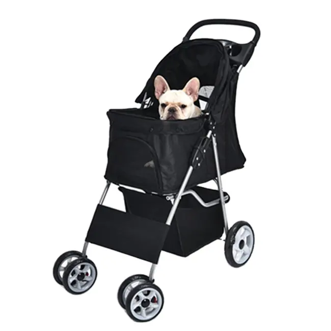 Petstar Luxury Foldable Pet Carrier Travel 4 Wheels Dog Cat Carrier Trolley Pet Stroller