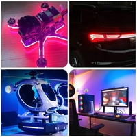 Bande LED COB RGB WS2812B IC 160 LED/m 5V, lumière adressable individuelle, 5MM fine, RGB effet de poursuite des rêves, LED COB flexible haute densité