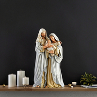 Sculpture Personnalisée de la Sainte Famille en Résine, Statue Catholique Figurine Personnalisée pour la Décoration Intérieure