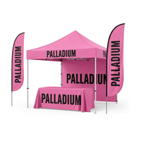 Carpa de Jardín Plegable de 3x3m, Impresión Digital Personalizada, Resistente a los Rayos UV, Impermeable, de Alta Resistencia, para Uso Comercial