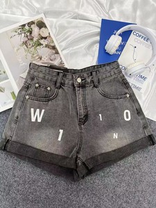 Pantalones Cortos Modelo FYK062 de $2.15, Talla M-2XL, Pantalones Cortos Casuales de Verano para <span class=keywords><strong>Mujer</strong></span>, Cintura Media, Elásticos, de Mezclilla, para <span class=keywords><strong>Mujer</strong></span> - Product Image 5