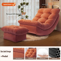 Sillón Reclinable en Forma de Luna, Sofá Cama Plegable para Adultos, Cómodo Sillón para Sala de Estar y Balcón