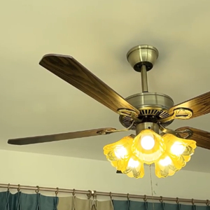 Lustre rétro de style américain en bois, idéal pour décorer la chambre, le salon, la salle à manger, lampe de plafond vintage en chêne - Product Image 2