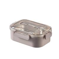 Boîte à lunch portable en acier inoxydable 304, mignonne, chauffable, étanche, avec valve de ventilation et compartiments séparés, écologique pour les employés de bureau
