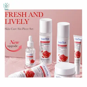 Wholesale 6Pcs Pomegranate Hydrating Anti Aging Whitening Facial Nutritious Super Pomegranate Overnight Radiance Skin Care Set