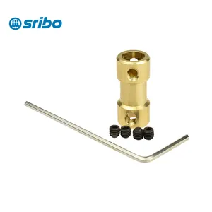 Mini Brass Shaft Rod Spindle Motor Output Shaft Coupling Coupler With Hexagonal Connector