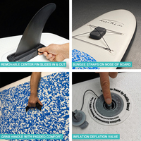 FUNWATER Drop Shipping sup Paddle Board Gonflable, Planche de Surf Gonflable avec Lumière LED