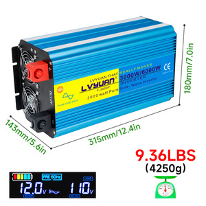 <span class=keywords><strong>LVYUAN</strong></span> Onduleur de puissance 3kW 6kW 24V 110V 12V vers 220V, Onduleur solaire hors réseau à onde sinusoïdale pure - Product Image 3