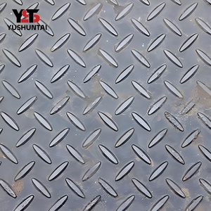 Struktur baja Non-slip Hot Rolled A36 berlian bulat cek kacang pelat baja karbon/pelat 2mm-3mm tebal Q235B Q345B - Product Image 3