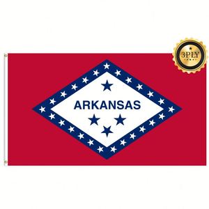 Banderas de Arkansas de 3x5 pies al por Mayor, Poliéster 68D/100D, Personalizables con Diseños de Todas las Naciones, Entrega Rápida por Proveedor Confiable - Product Image 2