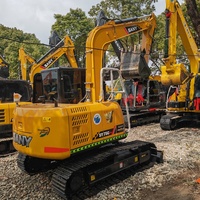 Excavator Mini Sany SY75C 7.5 Ton Bekas, Mesin Isuzu, Hidrolik Kawasaki, Kapasitas Bucket 0.12-0.32m, Daya 43kw, untuk Video