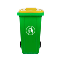 Poubelle extérieure empilable Preface 240L 360L avec couvercles, support de suspension, logo personnalisé, matériau PP/HDPE