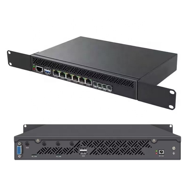 Customized Rackmount Network Appliance C3758 C3808 C3958 6x1G Ethernet 8x10G SFP+ DDR4 M.2 NVME Firewall Router Server
