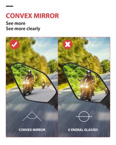 Gương chiếu hậu xe máy đa năng 7/8 inch 22mm, gương tay lái xe máy, gương chiếu hậu bên cạnh có tem E, kèm bu lông ren M8/M10 - Product Image 4