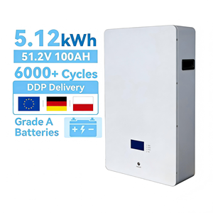 Wall-<b>Mounted</b> Hybrid Grid LiFePO4 Household Energy Storage <b>Battery</b> with IP54 Protection and 10kWh Capacity - Product Image 2