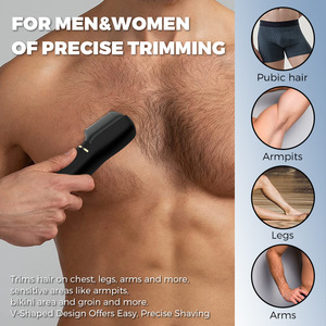 Recortadora de pelo eléctrica IPX7, resistente al agua, uso en seco y húmedo, depiladora corporal para hombres y mujeres, depilación de axilas y vello púbico, recargable por USB - Product Image 4