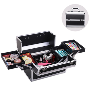 Hộp Đựng Đồ Trang Điểm Bằng Nhôm Màu Hồng Mới 2013 Với Đèn Đôi Thời Trang Chất Lượng Cao Hộp Đựng Mỹ Phẩm Vanity <span class=keywords><strong>Train</strong></span> - Product Image 5