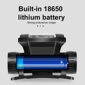 Brillo fuerte 4 * cuentas de luz fluidas + 8 * SMD linterna de alta potencia 4 modos de luz Usb incorporado 18650 batería de litio faro - Product Image 6