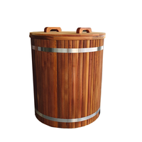 ICEGALAX New Trend Red Cedar Wood Cold Plunge Eimer Pod Holz und Edelstahl Eis badewanne Luxus Eisbad Barrel