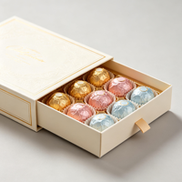 Boîte cadeau en chocolat de luxe écologique en forme de livre avec design en feuille d'or, boîte rigide de qualité supérieure pour chocolat et bonbons
