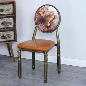 K Nail salon <b>chair</b> with a vintage backrest <b>makeup</b> <b>chair</b> American dining <b>chair</b> hotel <b>chair</b> casual <b>chair</b> - Product Image 3